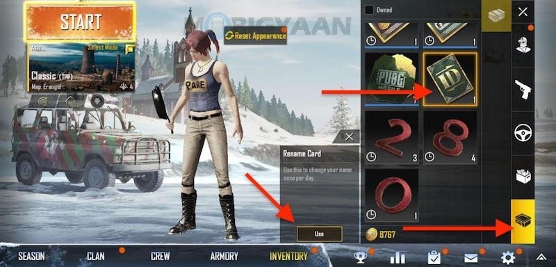 how to change name in pubg pc